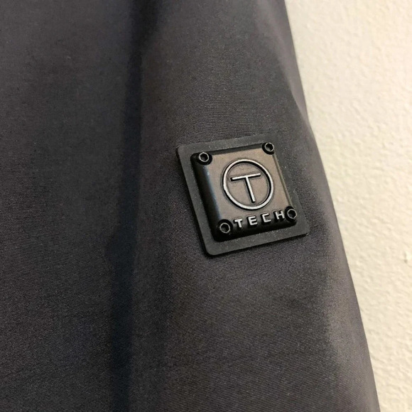 Tumi Tech Convertible Hooded Windbreaker Grey Coat Full Zip Jacket Men's Small - Picture 8 of 11